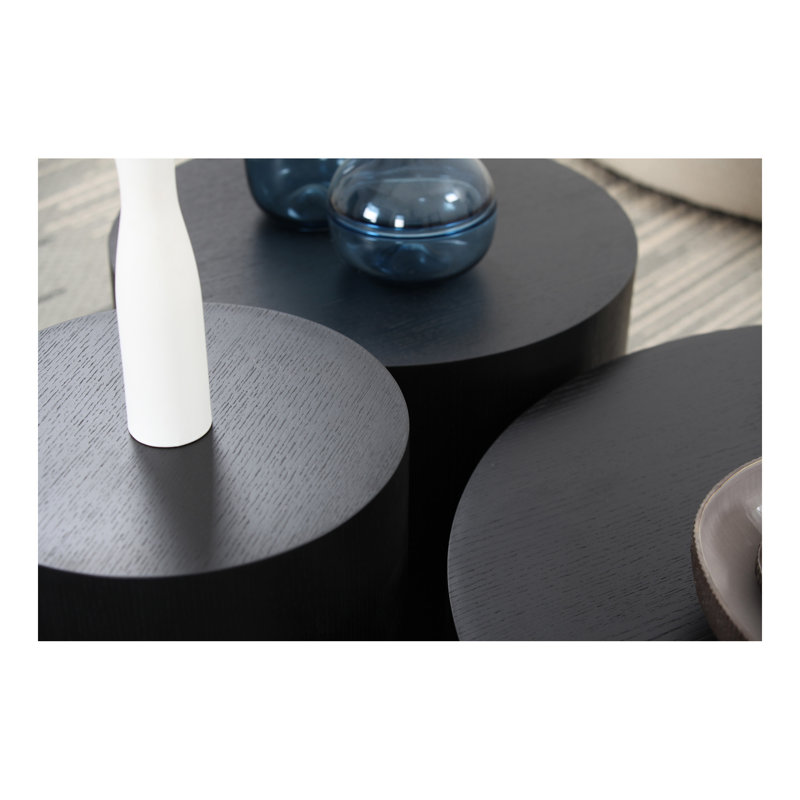 Table d'appoint ronde pour salon entièrement assemblée