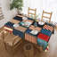 Patchwork Star Stripe Memorial Day 60 x 120 in Scalloped Edge Rectangular Table Cloth for Parties