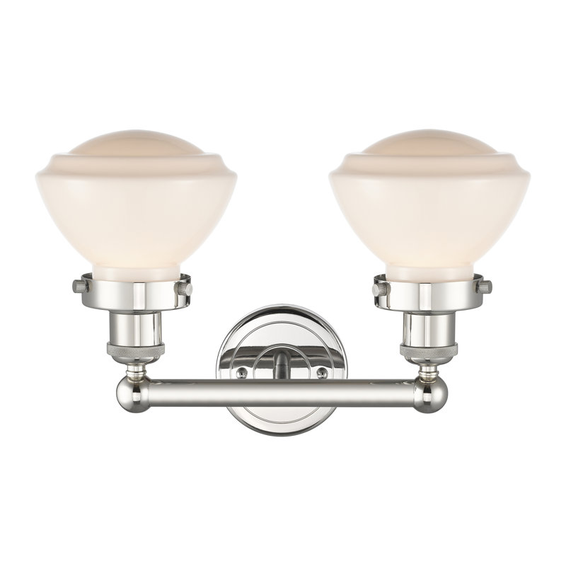 Almarosa 2 - Light Dimmable Vanity Light, Matte White, Polished Nickel