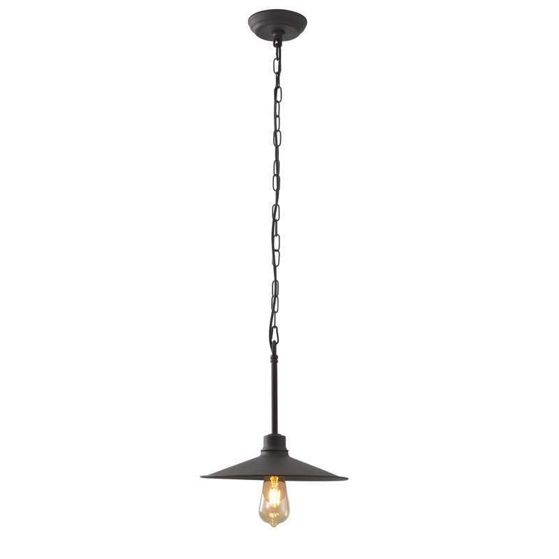 Rustic Bronze 12-Inch Single Pendant Light