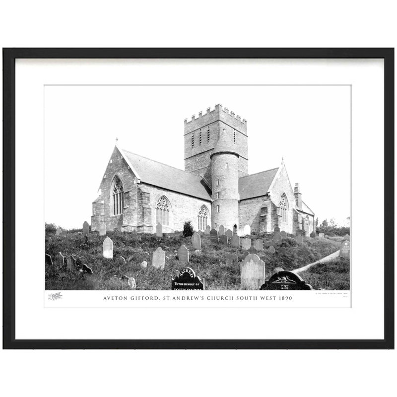 Aveton Gifford, St Andrew's Church South West 1890 - Single Picture Frame Print, 60cm H x 80cm W x 2.3cm D