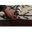 Tapis ivoire en laine noué à la main de conception unique 5 pi 8 po x 9 pi 5 po New Age