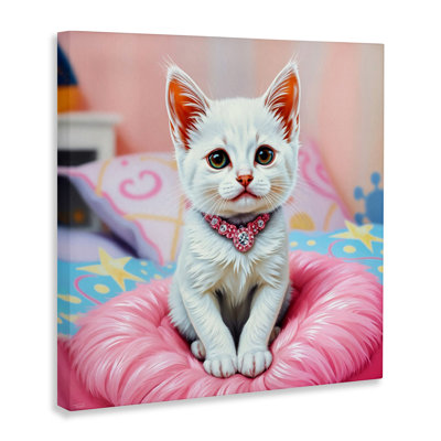 Toile de chaton Diamonds & Cuddles, conception de Tabz Jones