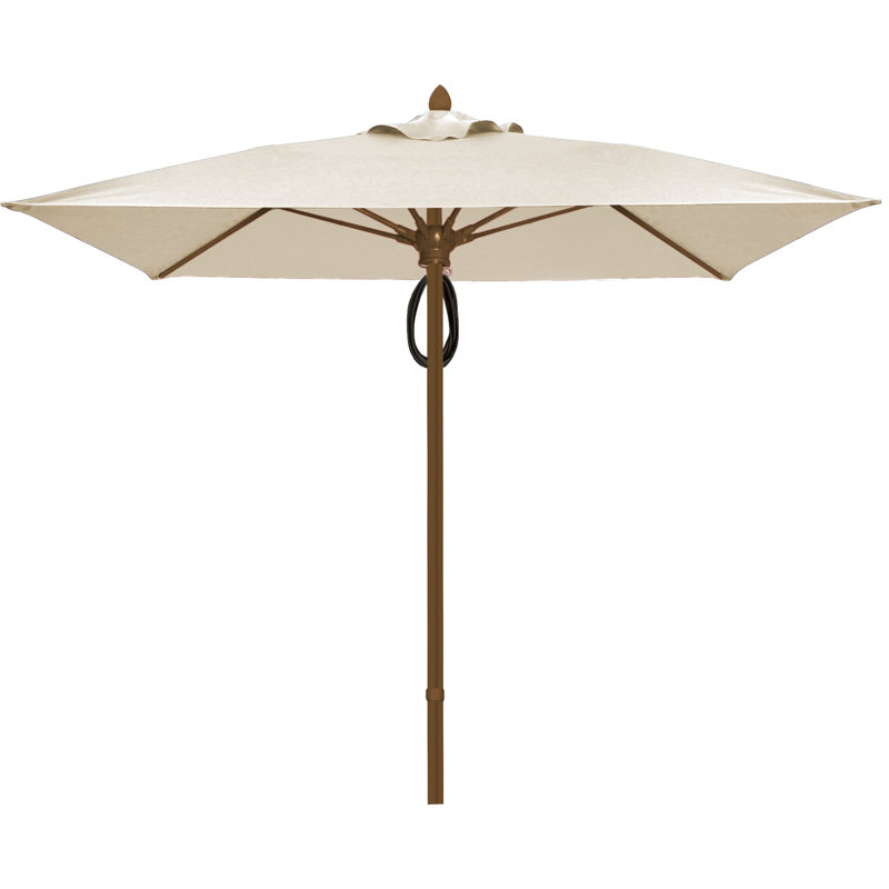 Parasol de marché carré 7,5 pi Prestige, Bronze champagne, Sunbrella® naturel
