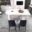 Élégante table Mid-Century moderne en MDF crème avec chaises en polyuréthane pour la maison et la cuisine