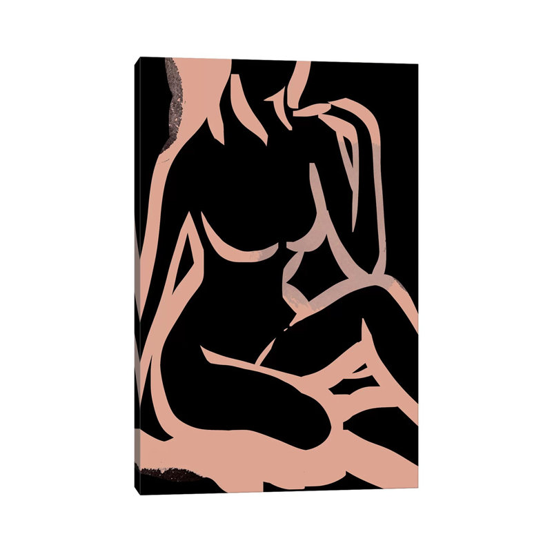 Nude II by Dan Hobday - Wrapped Canvas Painting, 152.5 cm H x 101.5 cm W