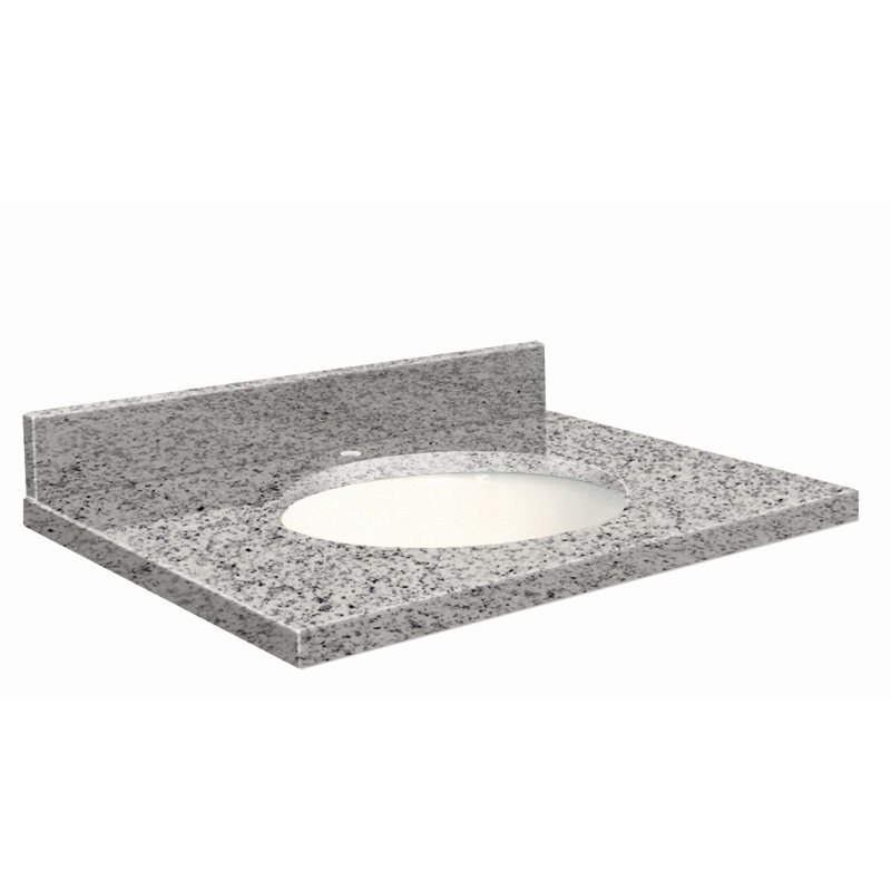 Dessus de salle de bain simple 49 po meuble-lavabo, Blanc, Vert Uba, Simple