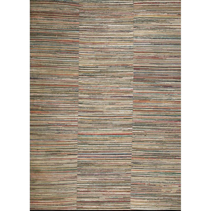 Antique American Rag Rug Room Size Wool Multicolor