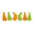Club Pack of 24 Orange and Green Spring Easter Egg Ornaments 2.75"