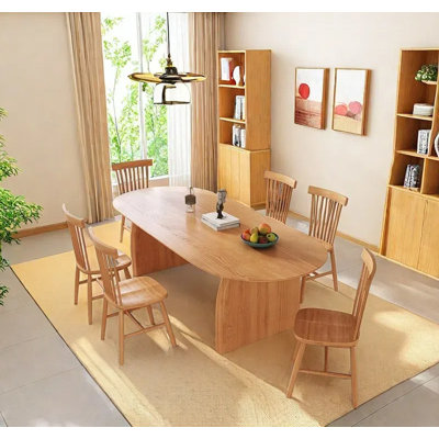 Wabi-sabi Simple Solid Wood Dining Table Sets.