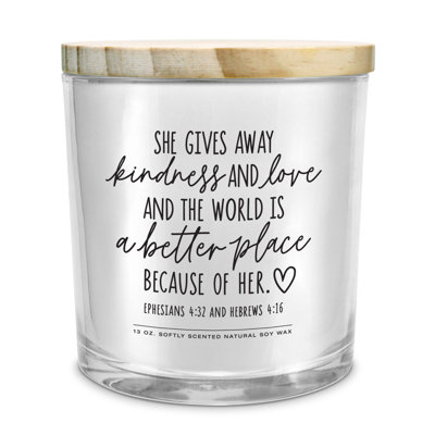 Bougie de soja, elle donne la bonté 13 oz