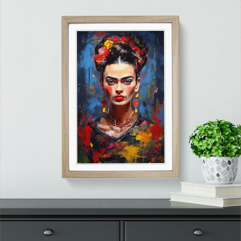 Single Picture Frame Print on Wood, 46cm H x 34cm W, Oak Framed