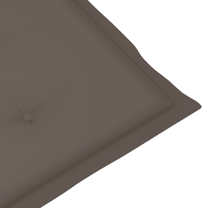 Chaise de patio pliante en acacia avec coussin Jomes, Taupe