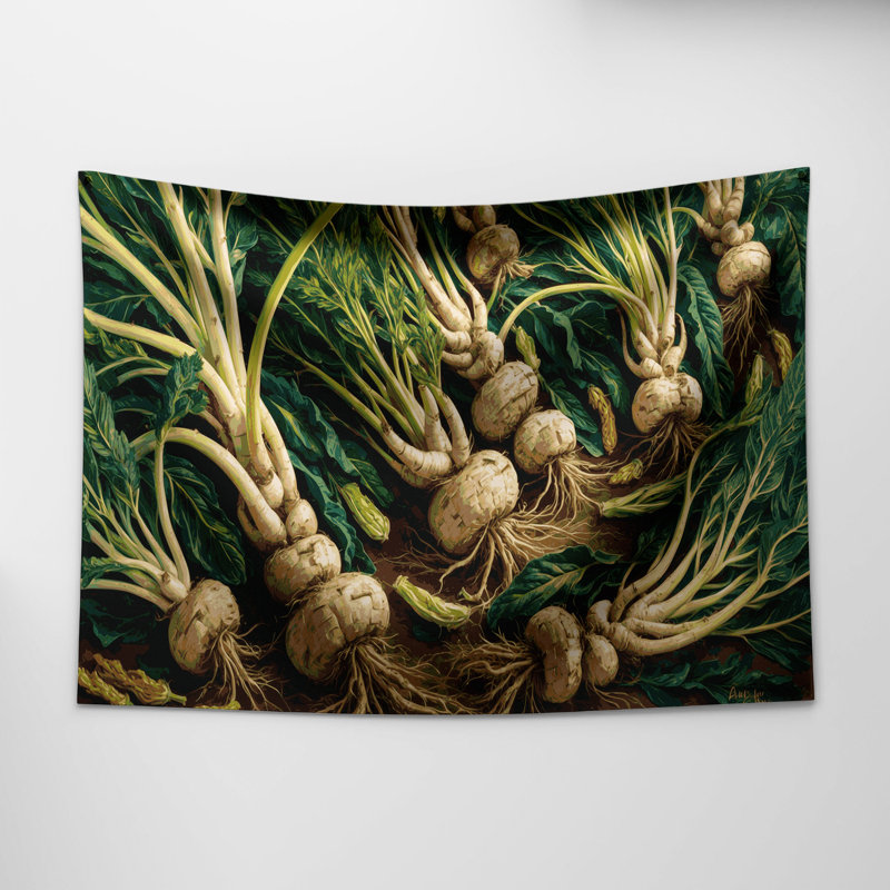 Tapisserie murale légumes Arracacha, 68 po x 80 po