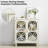 Modern Retro Sideboard Buffet Storage Cabinet With Tempered Glass Doors, Freestanding Kitchen Console Table, 2-Door Decorative Cabinet, Cream Color