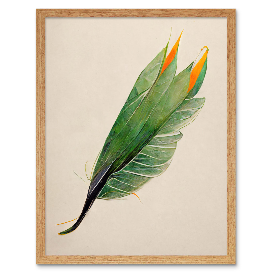 Tropical Bird Of Paradise Leaf Botanical - Print
