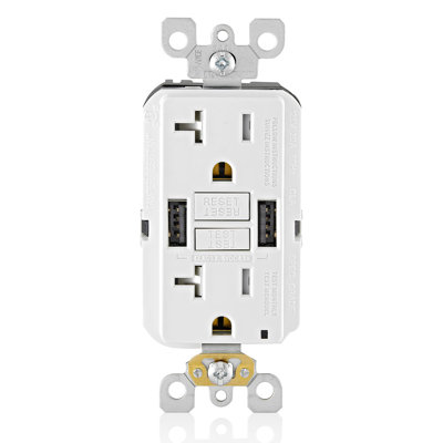 Prise combinée inviolable 20 ampères GFCI