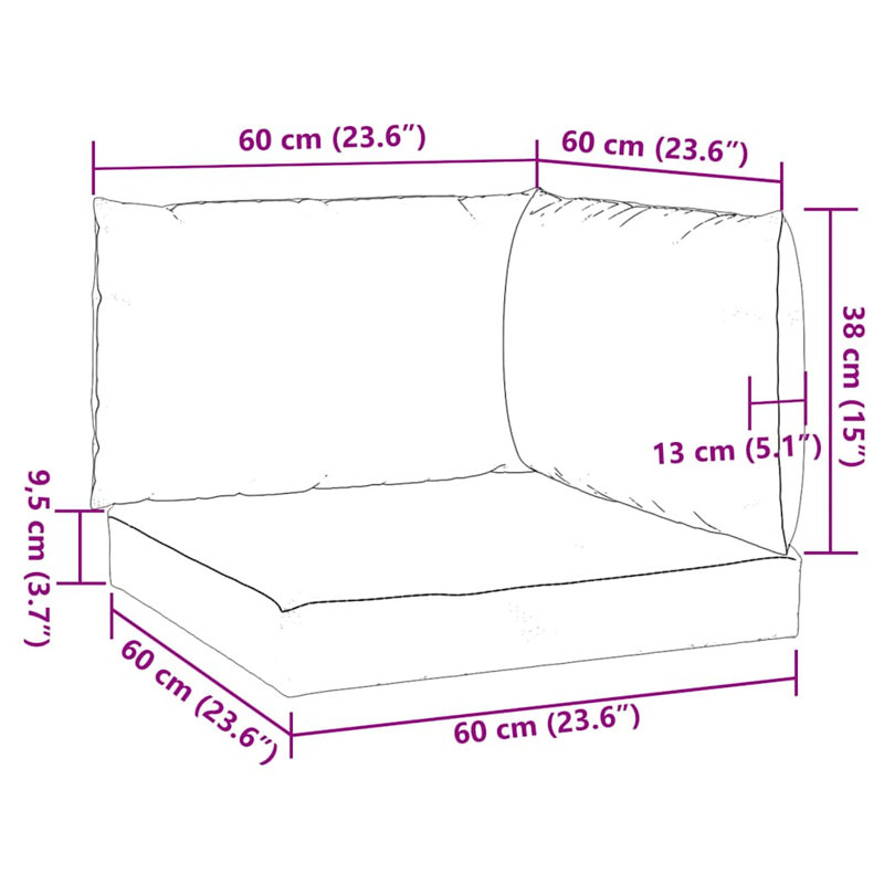 Ebern Designs Pallet Cushions 2 Pcs Fabric