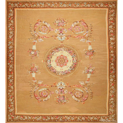 Grand tapis antique français Aubusson