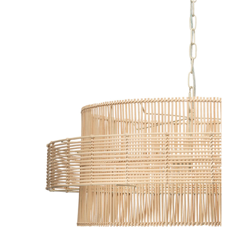 Coastal Breeze Natural Rattan 2-Light Pendant