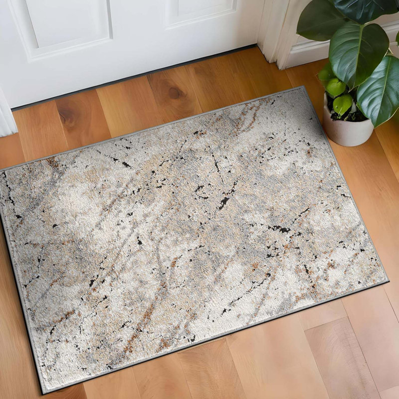 Tapis d'intérieur moderne en marbre Drifted Marble