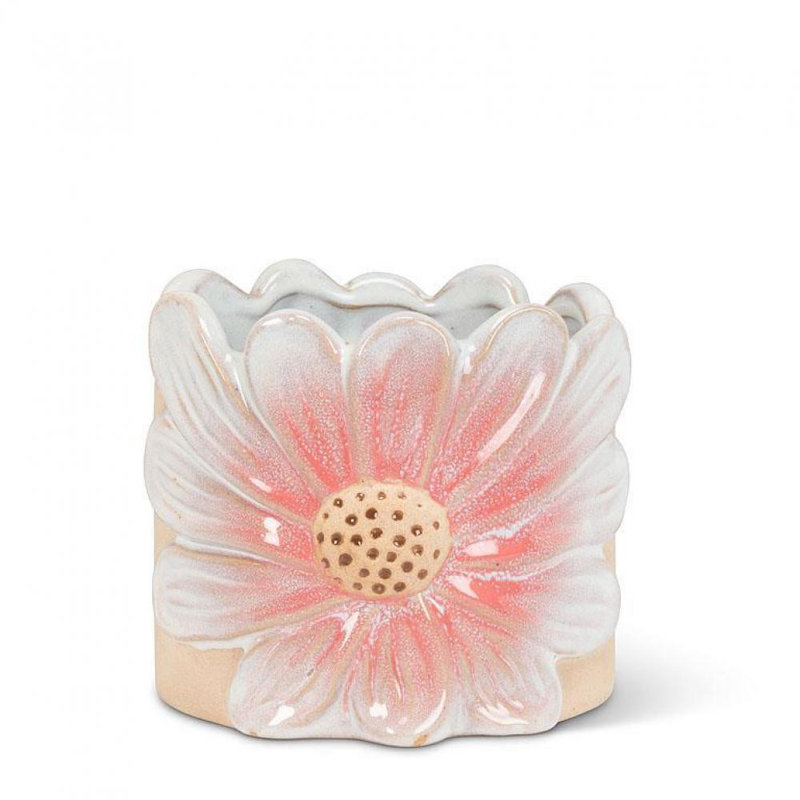 Mykal Ceramic Cachepot, 4" H x 5" W x 5" D