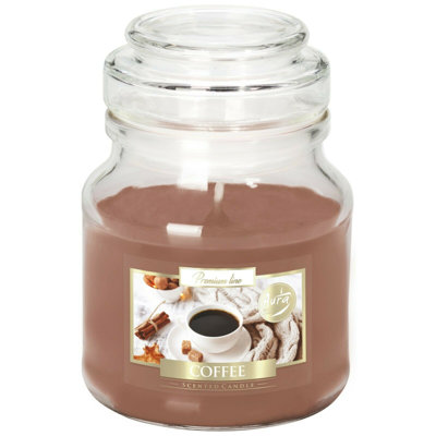 Cinnamon Scented Jar Candle with Glass Holder