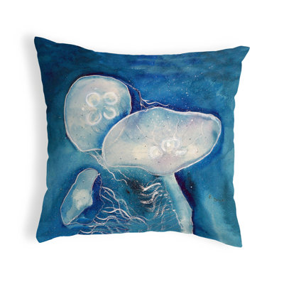 Jellyfish Indoor/Outdoor Throw Pillow
