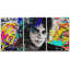 Portrait urbain de Michael Jackson, graffiti et art de rue, pop art coloré, 3 pièces-92414211-92414207