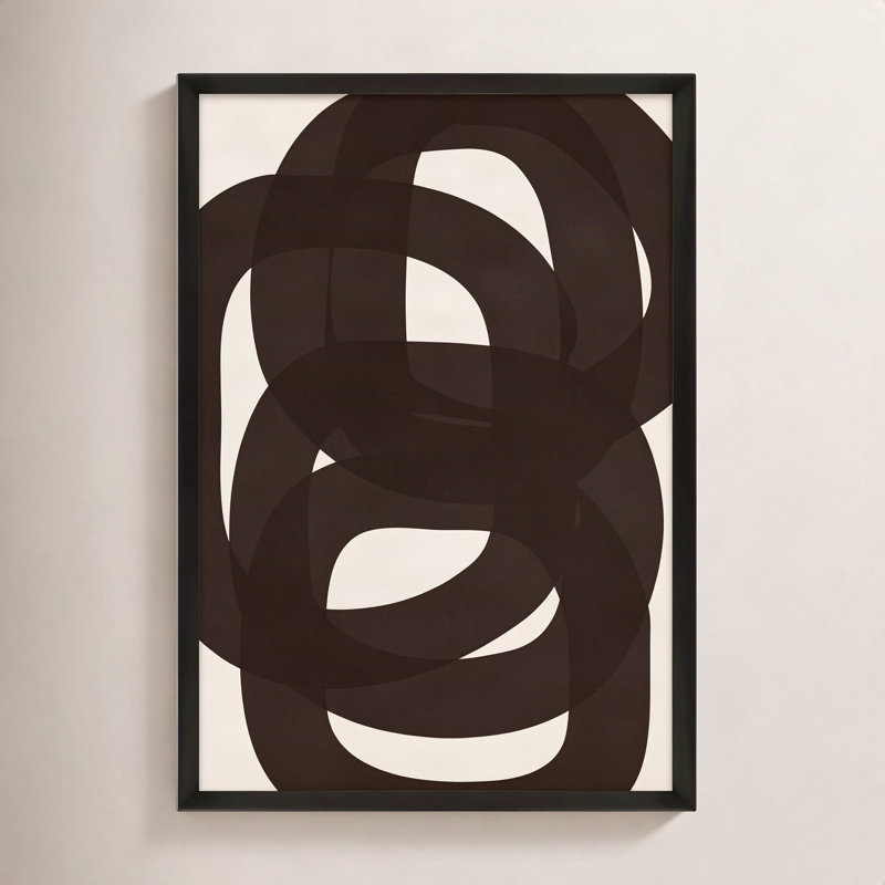 Circular Harmony Print by Romina Gadler, Black Framed Paper, 30" H x 21" W x 1.25" D