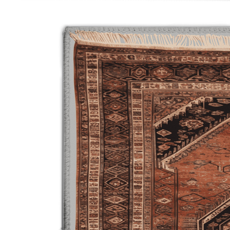 Tapis turc intérieur et extérieur brun, Rectangulaire 2 pi x 3 pi