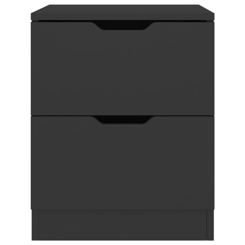 Side Table with Storage, Black