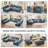 Upholstered Modular Sofa Armless Loveseat Channel Tufted Compression Couch-2055491392