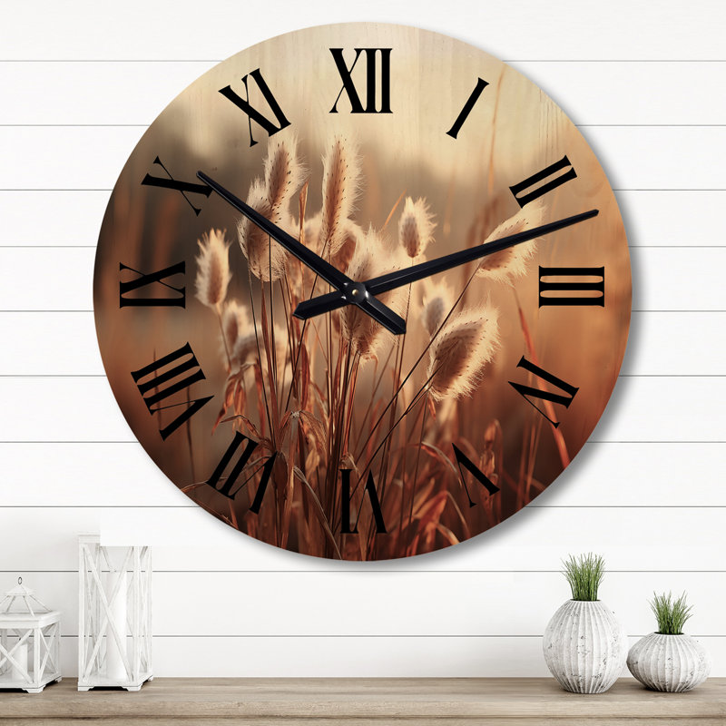 Horloge murale en bois massif Hima, Grand