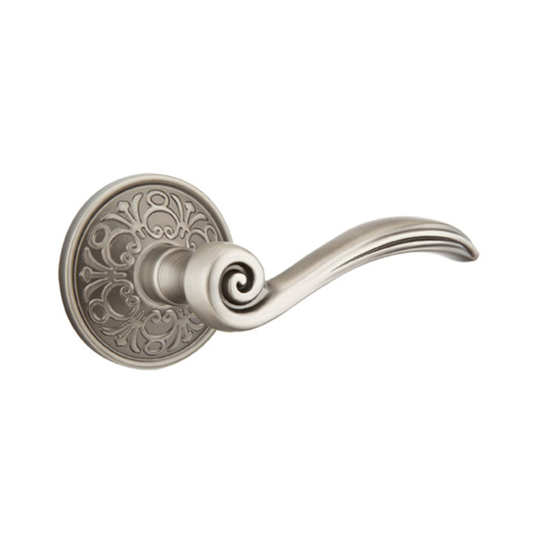 Poignée de porte avec rosette Elan, Droite, Nickel antique