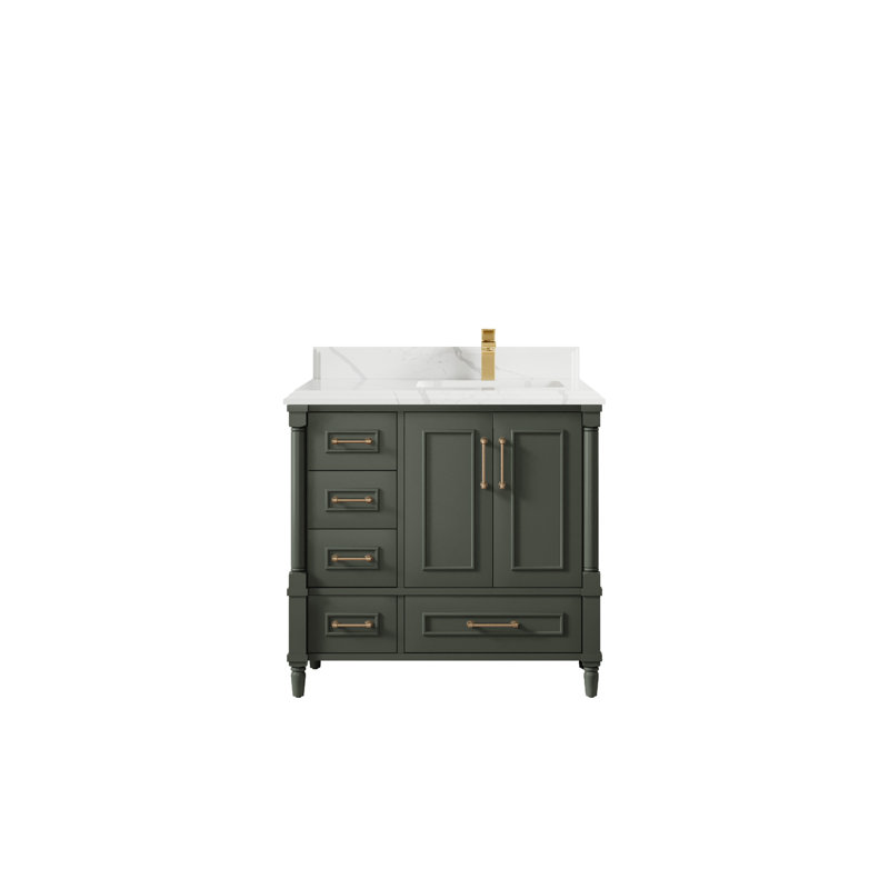 Ensemble de meuble-lavabo simple 36 po Dajohn, Calacatta Laza