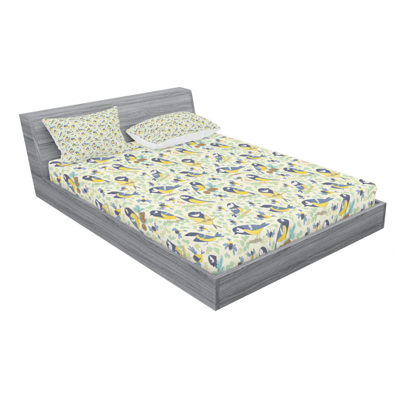 Microfiber Fitted Sheet, Queen Fitted Sheet with 2 Pillowcases