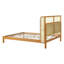 Cadre de lit plateforme en bois d'hévéa de qualité supérieure, cadre de lit avec tête de lit, lit Mid Century Modern-588004904