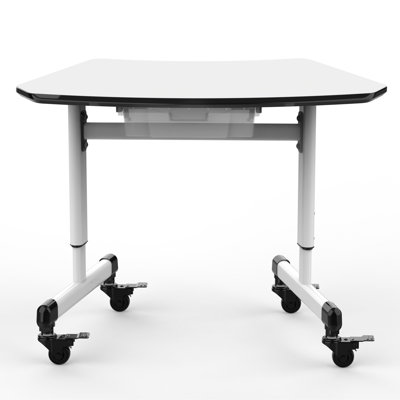 Trapezoid Metal 30'' h x 29'' w Adjustable Standing Desk