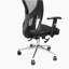 Chaise de bureau en filet à haut dossier avec base en chrome, noir