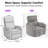 40″ Wide Power Swivel Recliner with USB Charging – Corduroy Glider Barrel Chair