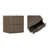 Clive 22" Mid-Century Modern 2-Drawer Nightstand in Walnut and Gold-1922606196