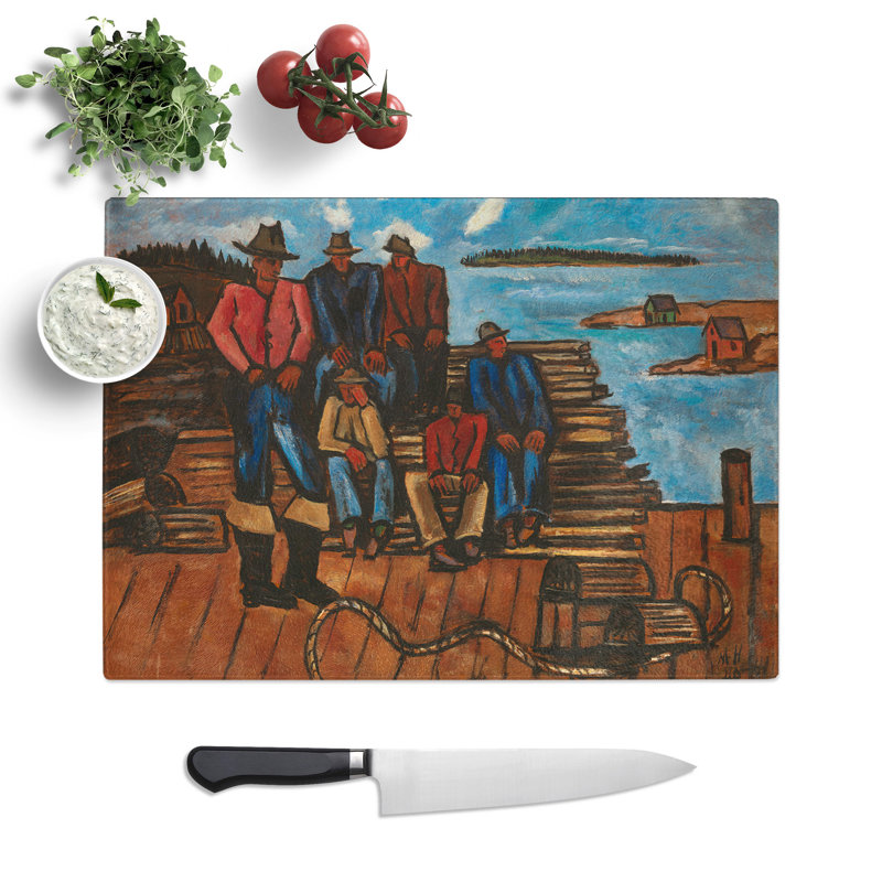 Lobster Fishermen by Marsden Hartley Chopping Board, 0.4cm H x 28.5cm W x 39cm L