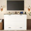 Grand lit escamotable style ferme avec station de charge, lit plateforme pliable avec grand tiroir de rangement-711432180