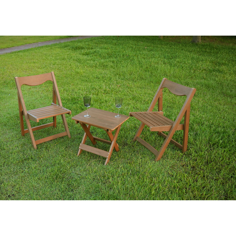 Meuble bistro d'extérieur Hips avec 2 chaises et une table rectangulaire