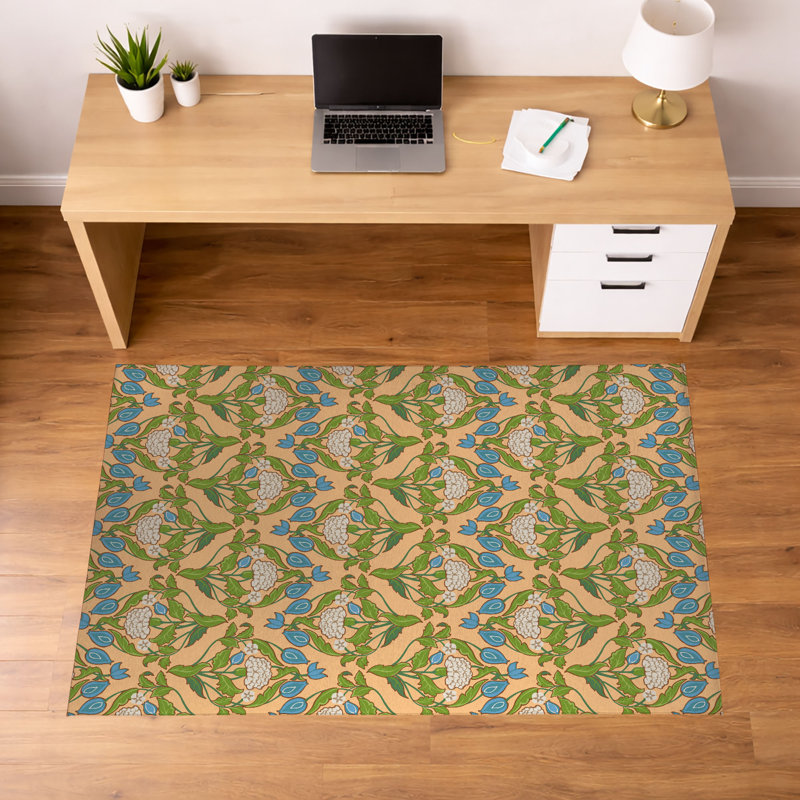 Tapis de bureau léger Piper, L 60 po x P 36 po, Jaune