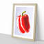 Lone Red Bell Pepper - Framed Print-56853061-56853063