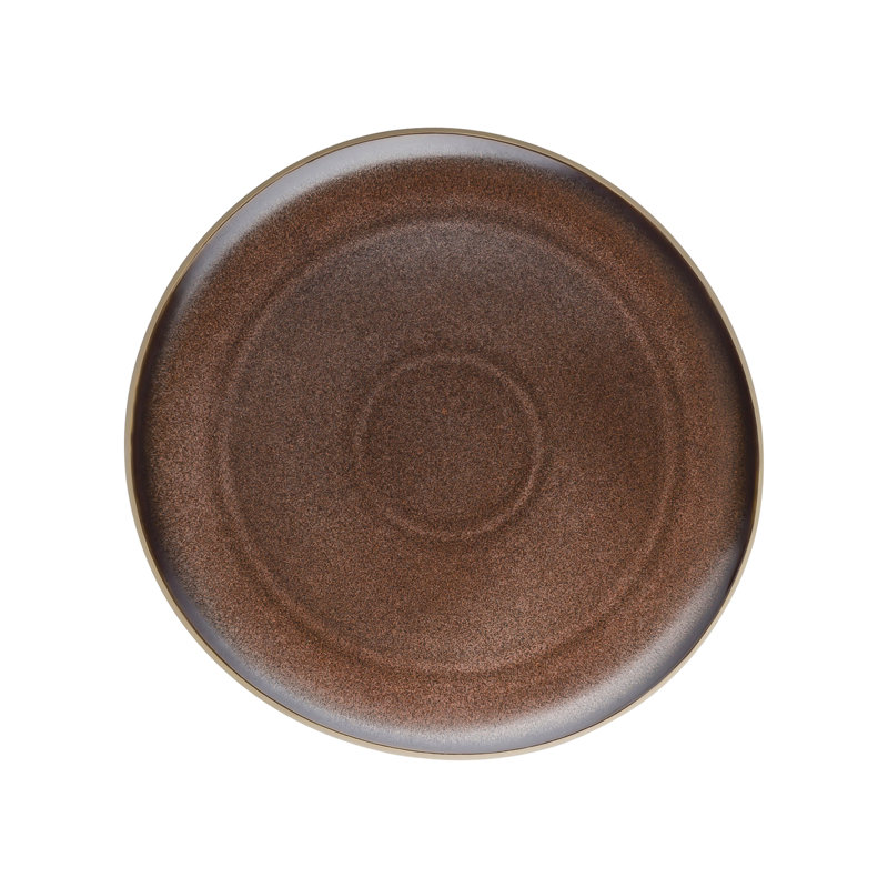 Junto Handmade Stoneware Dinner Plate, Bronze
