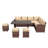 Atvars 8-Person Wicker Outdoor Sectional Seating Group with Storage Ottomans-1667316097