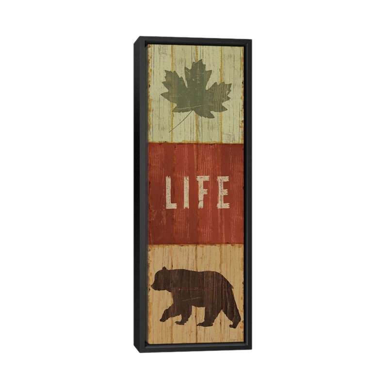 Lake Lodge XIII - Impression sur toile tendue, H 36 po x l 12 po x P 1,5 po, Toile avec cadre noir